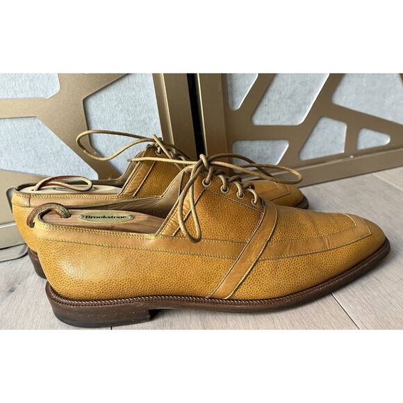 Mauri City Slicker Italy Men Dress Shoes Oxfords Derby Lace Up Cognac Leather 10 main image 9
